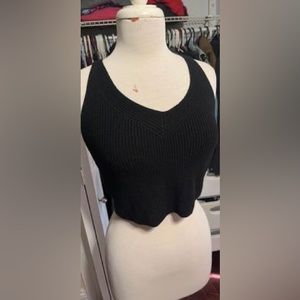 Cropped knit tank, size S